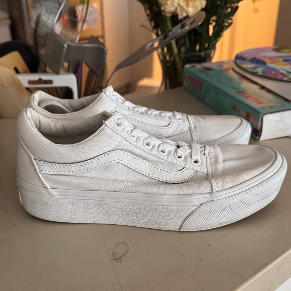 Vans Women's Classic White Sneakers size 7
